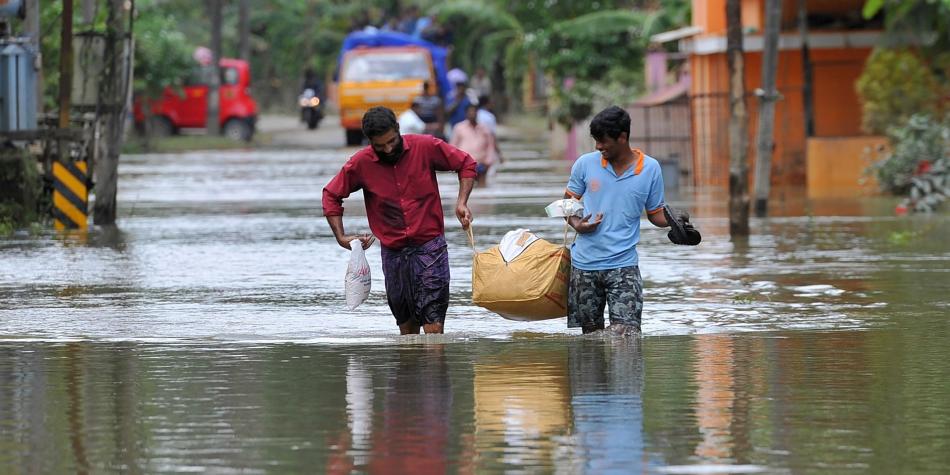 Iglesia en Kerala: India: rescate y refugio tras las inundaciones