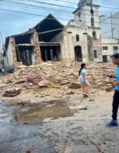 Seminario Diocesano San Pedro Apóstol en La Guaira, Venezuela afectado por los terremotos de 2026.