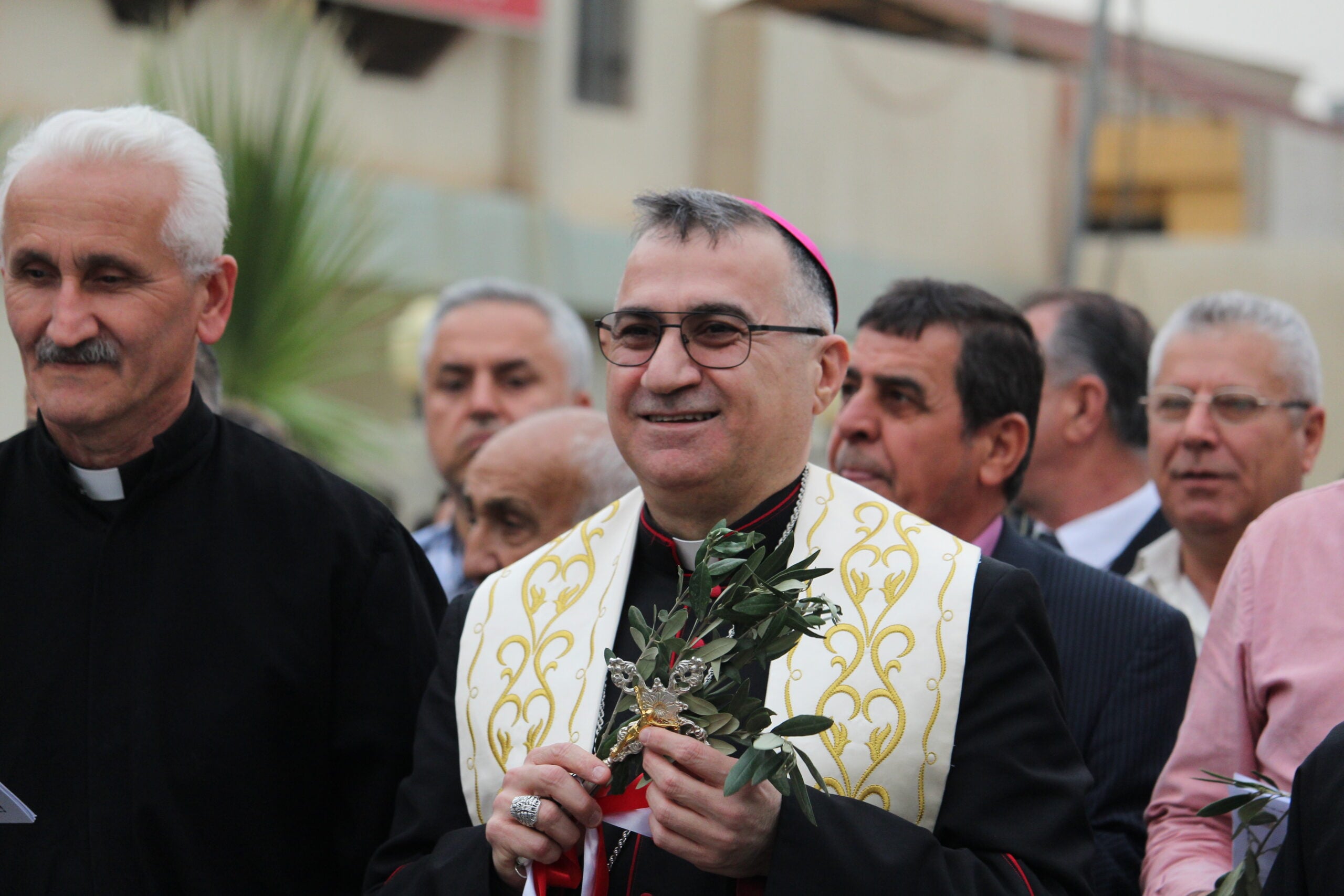 Procesión del Domingo de Ramos de la Iglesia Caldea en Ankawa.