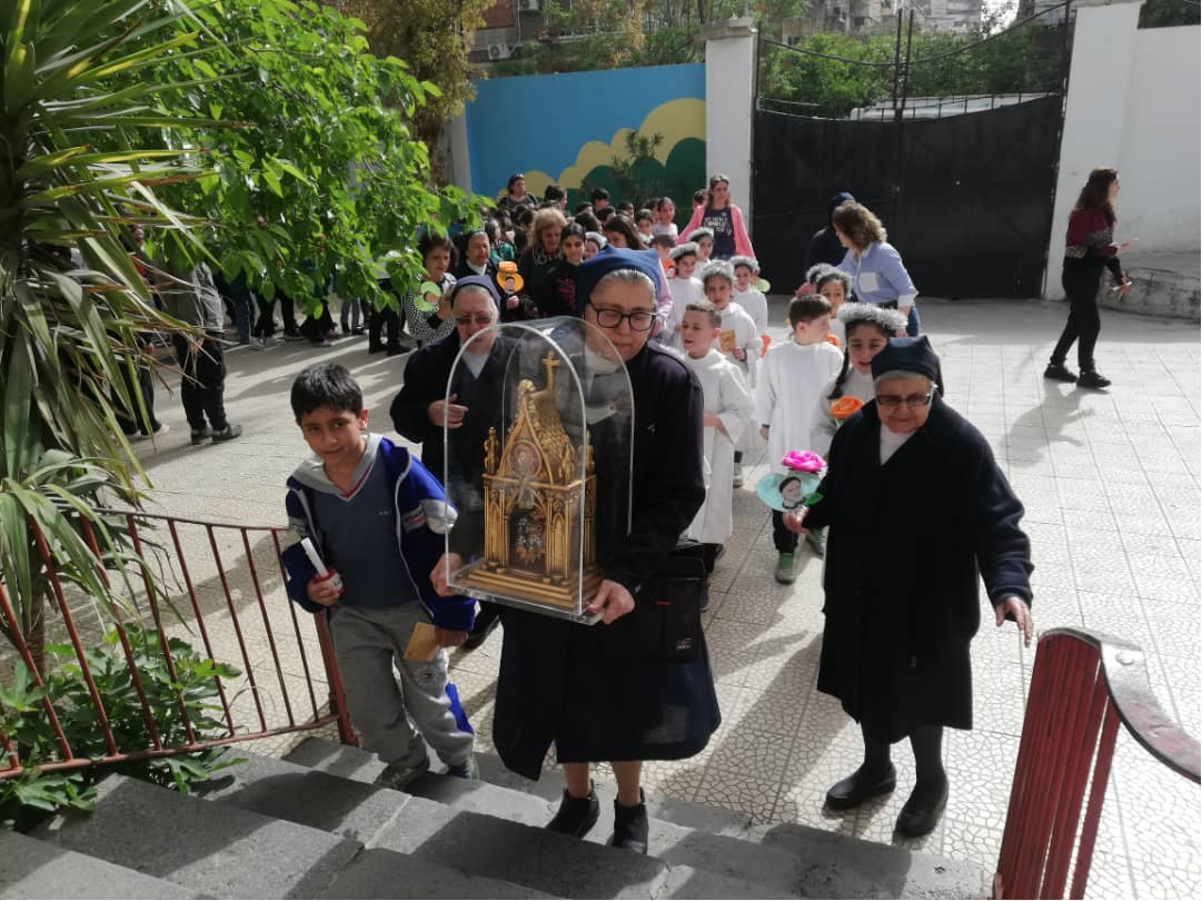 Medio Oriente. Escuela de Lourdes, en Siria, perteneciente a las Hijas de la Caridad de San José en Balabel Al Mahabeh.