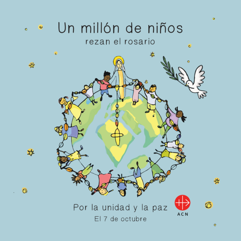 Un millón de niños rezando el rosario, póster 2026.